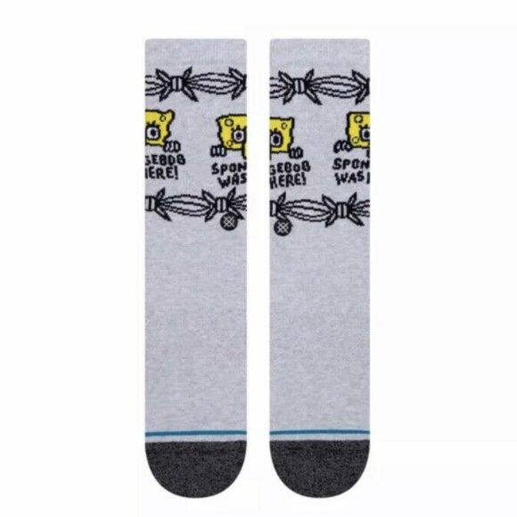 Stance Sponge Bob Was Here Squarepants Mens L 9-13 - Picture 2 of 3